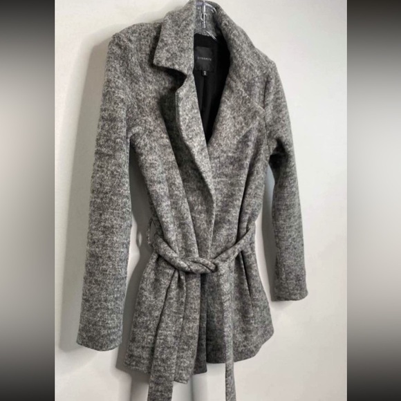 Dynamite Belted Lapel Jacket Coat With Pockets - Small - Picture 2 of 6